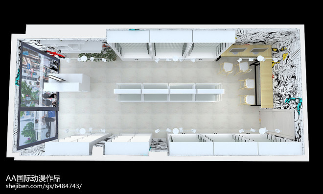 动漫加盟店3D装修设计效果图 打造沉浸式二次元空间的艺术与商业融合